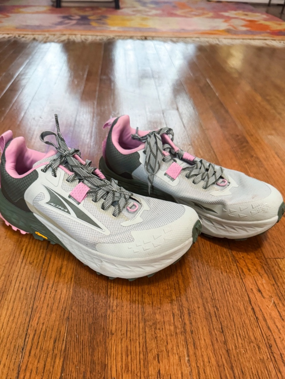 Altra Women's Gray and Pink Trail Running Sneakers